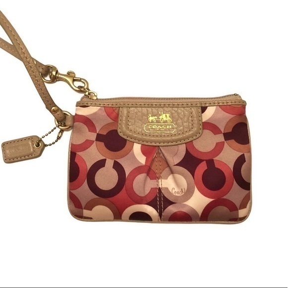 Coach op art multi color wristlet - Picture 1 of 7
